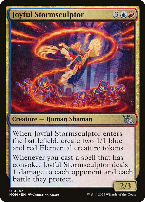 Joyful Stormsculptor (MOM-243) - March of the Machine Foil