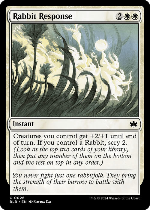Rabbit Response (BLB-026) - Bloomburrow Foil