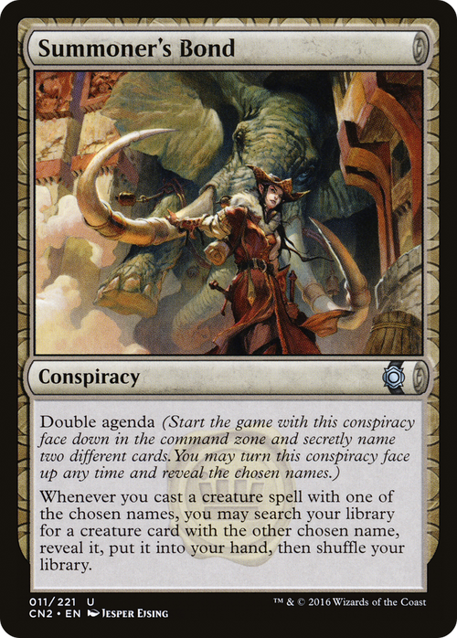 Summoner's Bond (CN2-011) - Conspiracy: Take the Crown: (draft) Foil