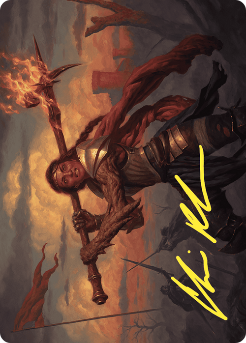 Imodane, the Pyrohammer // Imodane, the Pyrohammer (AWOE-018) - Wilds of Eldraine Art Series (Borderless)