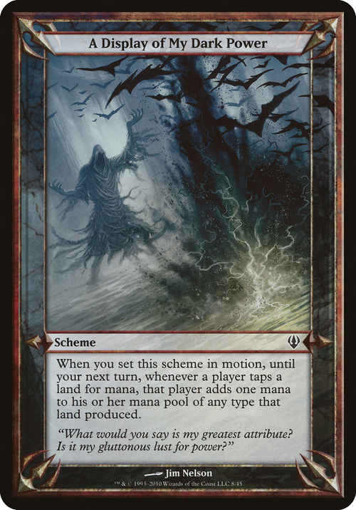 A Display of My Dark Power (Archenemy) (OVER-08★) - Archenemy Schemes