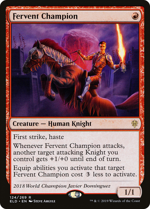 Fervent Champion (ELD-124) - Throne of Eldraine Foil
