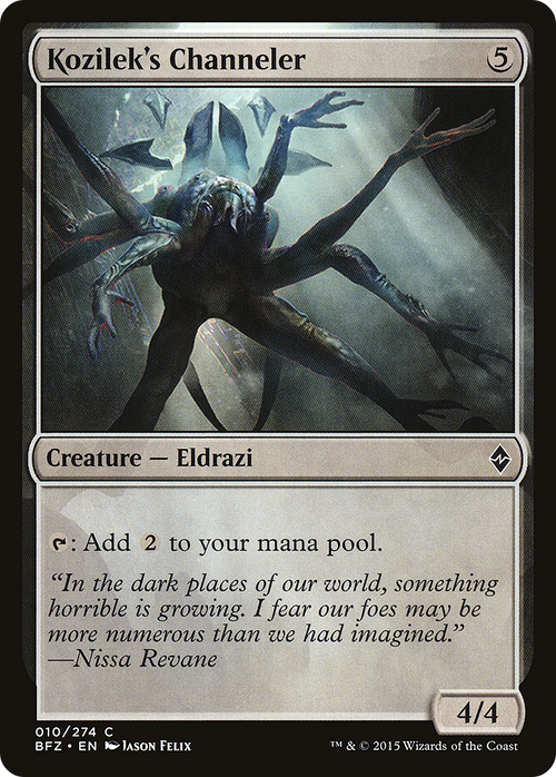Kozilek's Channeler (BFZ-010) - Battle for Zendikar Foil