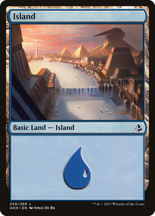 Island (258) (AKH-258) - Amonkhet Foil