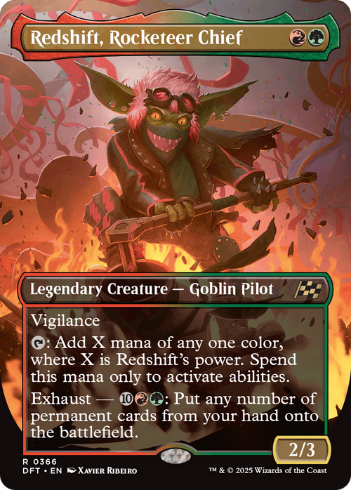 Redshift, Rocketeer Chief (Borderless) (DFT-366) - Aetherdrift Foil