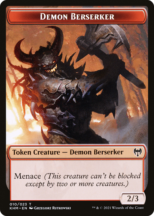 Demon Berserker (TKHM-010) - Kaldheim Tokens Foil