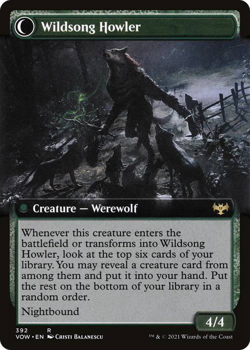 Howlpack Piper (Extended Art) (VOW-392) - Innistrad: Crimson Vow: (Extended Art, Double Faced Transform) Foil