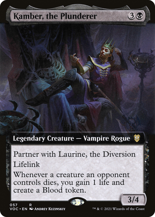 Kamber, the Plunderer (Extended Art) (VOC-057) - Crimson Vow Commander: (Extended Art)