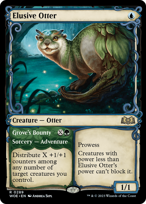 Elusive Otter (Showcase) (WOE-289) - Wilds of Eldraine: (Showcase) Foil