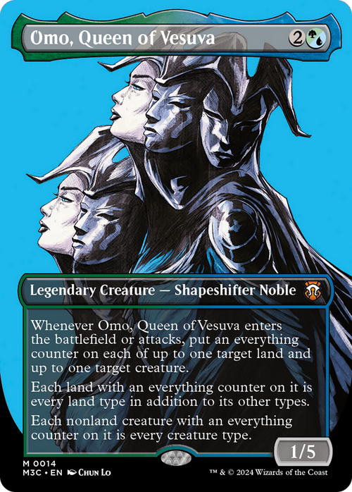 Omo, Queen of Vesuva (Borderless) (M3C-014) - Modern Horizons 3 Commander
