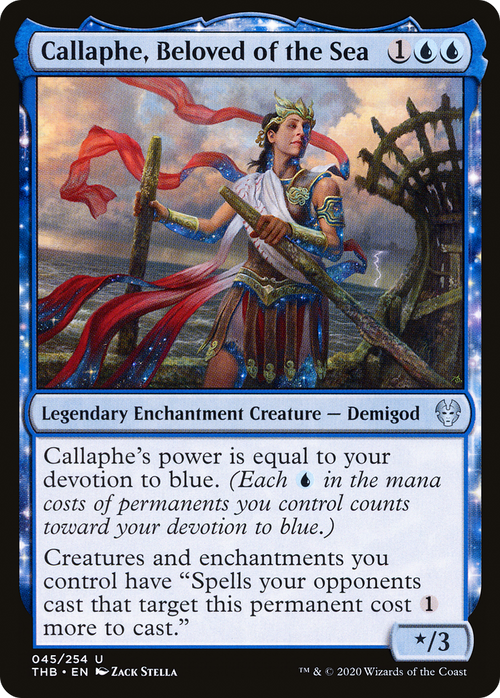 Callaphe, Beloved of the Sea (THB-045) - Theros Beyond Death: (enchantment)