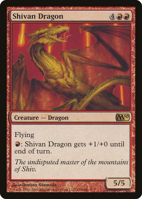 Shivan Dragon (M10-156) - Magic 2010