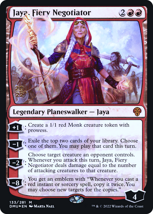 Jaya, Fiery Negotiator (PRE-133) - Dominaria United Promos Foil