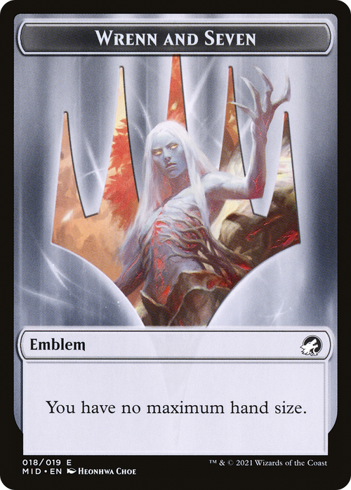 Wrenn and Seven Emblem (TMID-018) - Innistrad: Midnight Hunt Tokens
