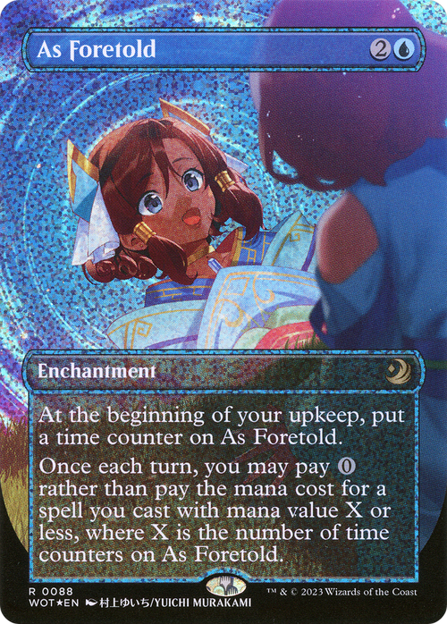 As Foretold (Anime Borderless) (Confetti Foil) (WOT-088) - Wilds of Eldraine: Enchanting Tales Foil