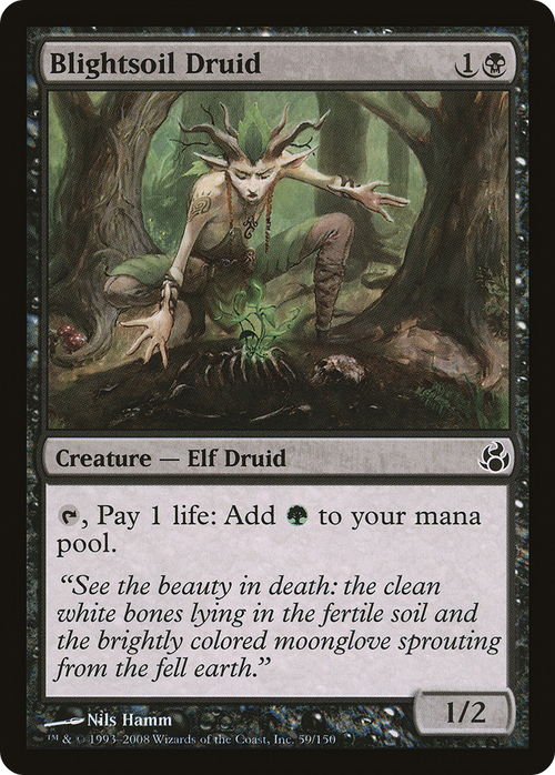 Blightsoil Druid (MOR-059) - Morningtide Foil