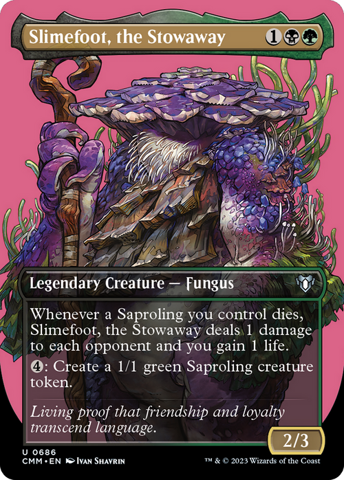 Slimefoot, the Stowaway (Borderless) (CMM-686) - Commander Masters Foil