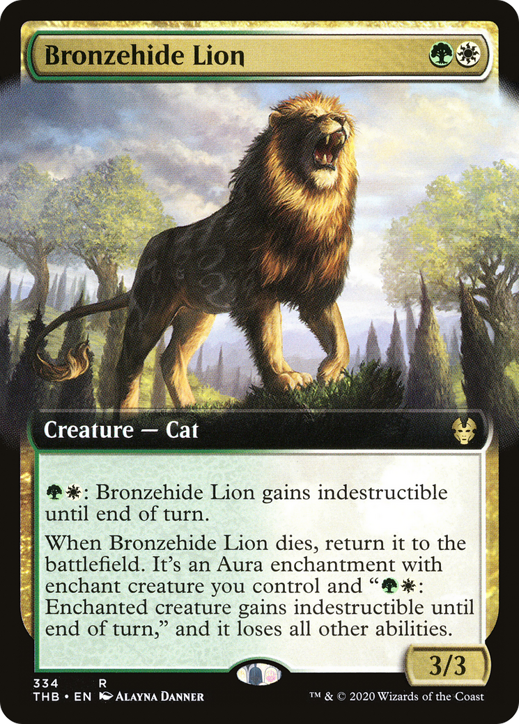 Bronzehide Lion (Extended Art) (THB-334) - Theros Beyond Death: (Extended Art) Foil