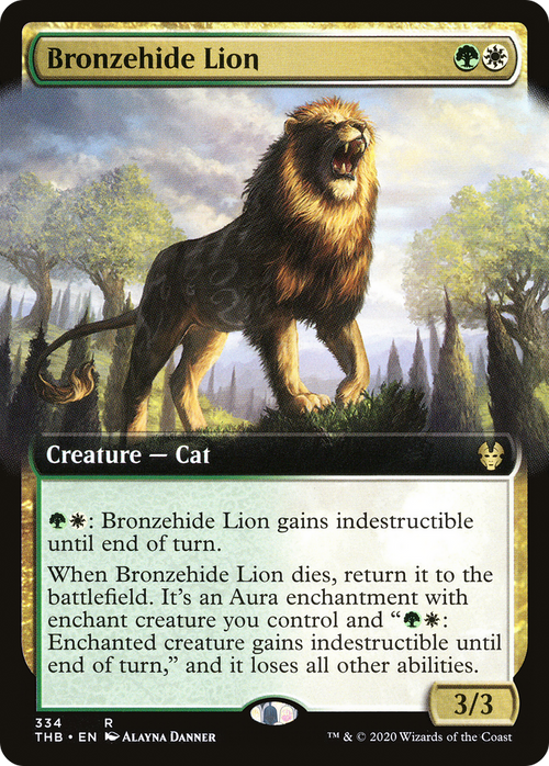 Bronzehide Lion (Extended Art) (THB-334) - Theros Beyond Death: (Extended Art) Foil
