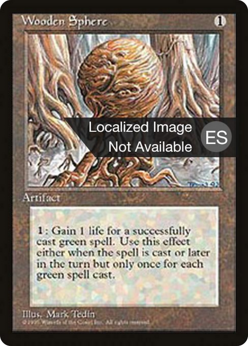 Wooden Sphere (4BB-) - Fourth Edition Foreign Black Border