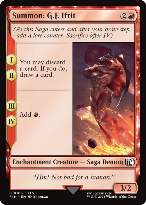 Summon: G.F. Ifrit (FIN-163) - FINAL FANTASY: (enchantment) Foil