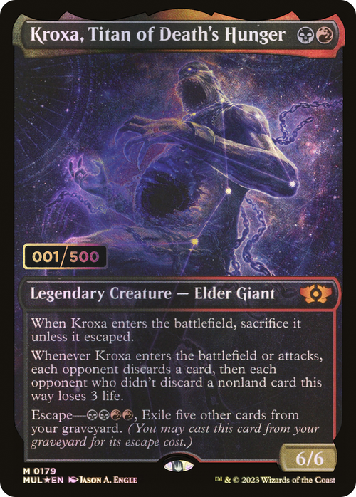 Kroxa, Titan of Death's Hunger (Serial Numbered) (MUL-179) - Multiverse Legends: (Showcase) Foil