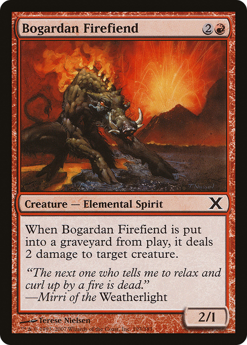 Bogardan Firefiend (10E-193) - Tenth Edition Foil