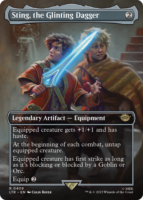 Sting, the Glinting Dagger (Borderless) (LTR-409) - The Lord of the Rings: Tales of Middle-earth Foil