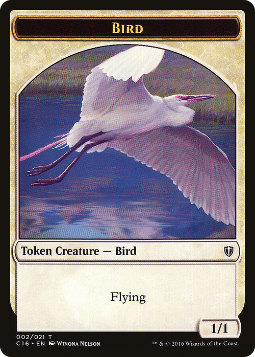 Bird (002) // Saproling  (016) Double-Sided Token (C16-002) - Commander 2016 Tokens