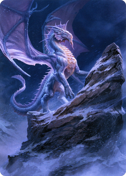 Ancient Silver Dragon // Ancient Silver Dragon (ACLB-006) - Battle for Baldur's Gate Art Series (Borderless) Foil