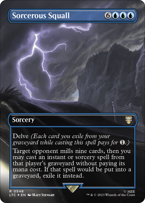 Sorcerous Squall (Borderless) (Surge Foil) (LTC-548) - Tales of Middle-earth Commander Foil