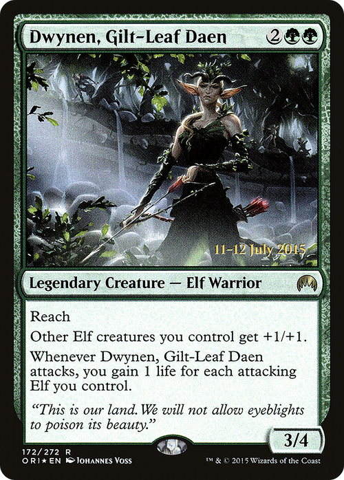 Dwynen, Gilt-Leaf Daen (PRE-172S) - Magic Origins Promos Foil