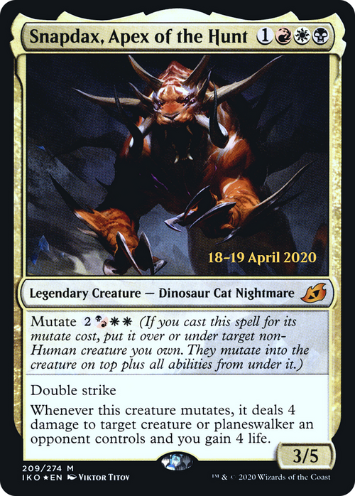 Snapdax, Apex of the Hunt (PRE-209S) - Ikoria: Lair of Behemoths Promos Foil