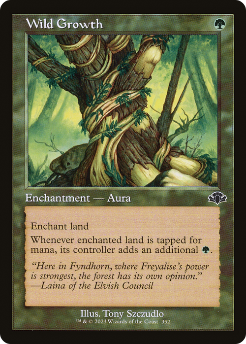 Wild Growth (Retro Frame) (DMR-352) - Dominaria Remastered