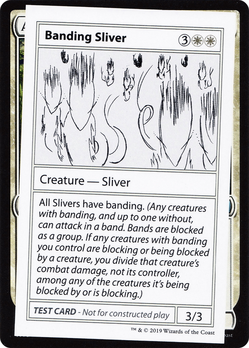 Banding Sliver (No PW Symbol) (CMB1-002) - Mystery Booster Playtest Cards 2021