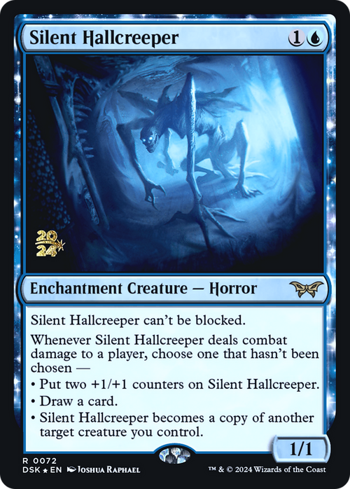 Silent Hallcreeper (PRE-072) - Duskmourn: House of Horror Promos: (enchantment) Foil