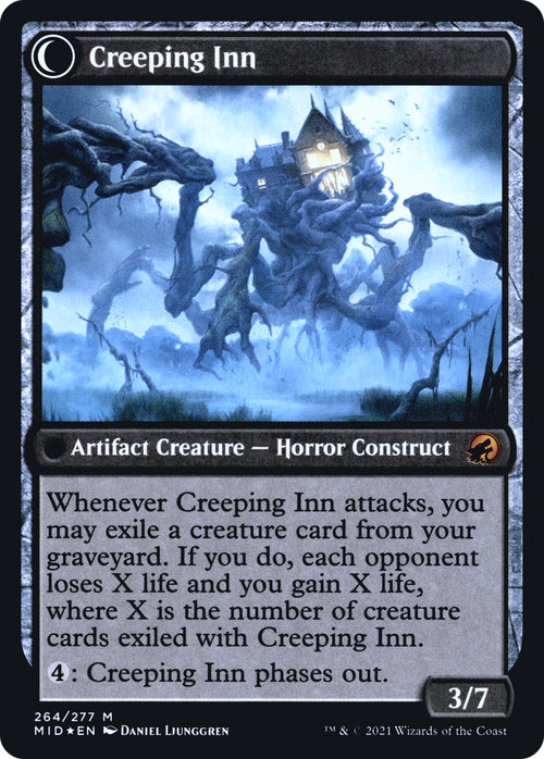 Hostile Hostel (PRE-264S) - Innistrad: Midnight Hunt Promos: (Double Faced Transform) Foil