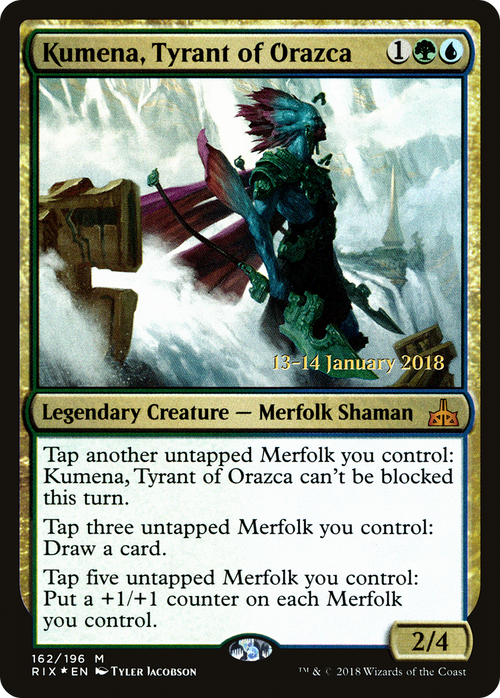 Kumena, Tyrant of Orazca (PRE-162S) - Rivals of Ixalan Promos Foil