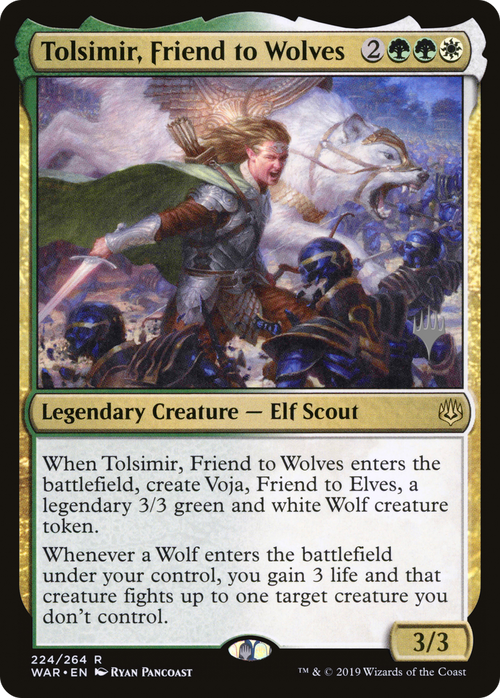 Tolsimir, Friend to Wolves (PPELD-224P) - War of the Spark Promos Foil