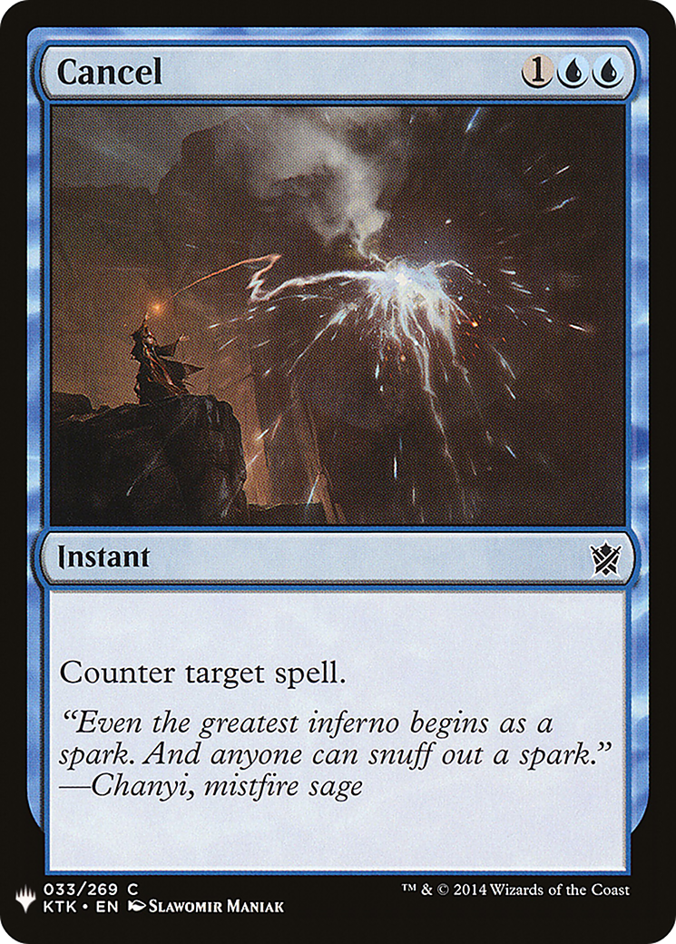 Cancel (LIST-KTK-33) - The List
