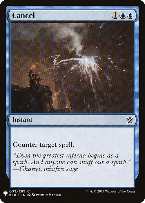 Cancel (LIST-KTK-33) - The List