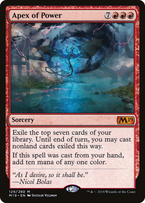 Apex of Power (M19-129) - Core Set 2019 Foil