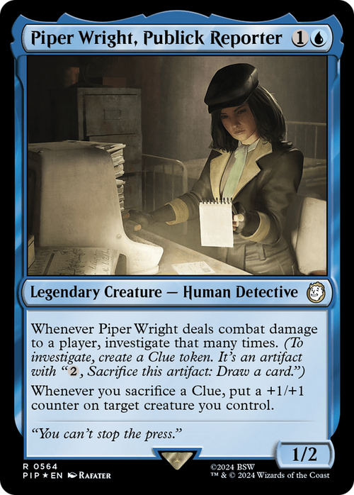 Piper Wright, Publick Reporter (Surge Foil) (PIP-564) - Fallout Foil