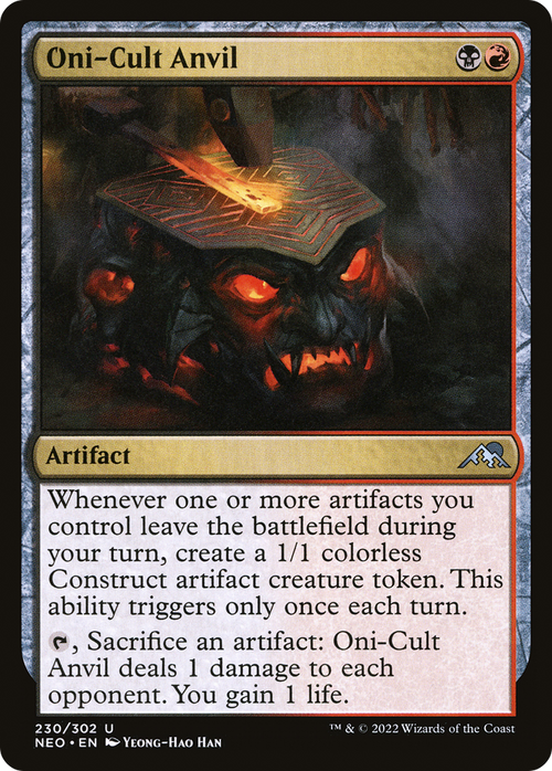 Oni-Cult Anvil (NEO-230) - Kamigawa: Neon Dynasty Foil