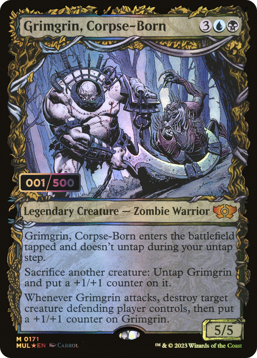 Grimgrin, Corpse-Born (Serial Numbered) (MUL-171) - Multiverse Legends: (Showcase) Foil