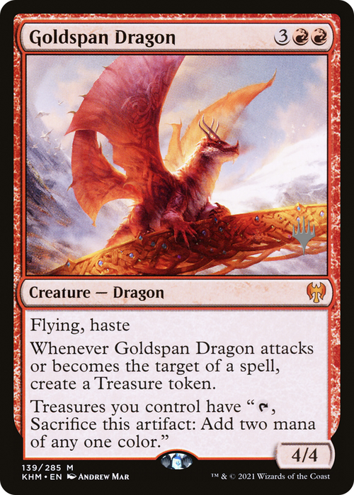 Goldspan Dragon (PPKHM-139P) - Kaldheim Promos
