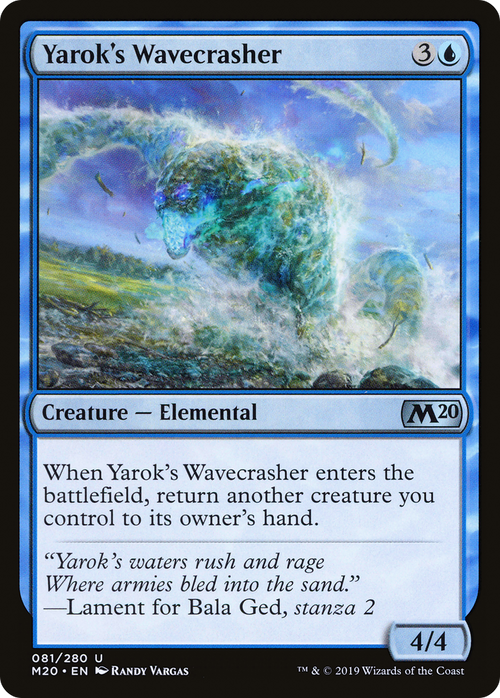 Yarok's Wavecrasher (M20-081) - Core Set 2020 Foil