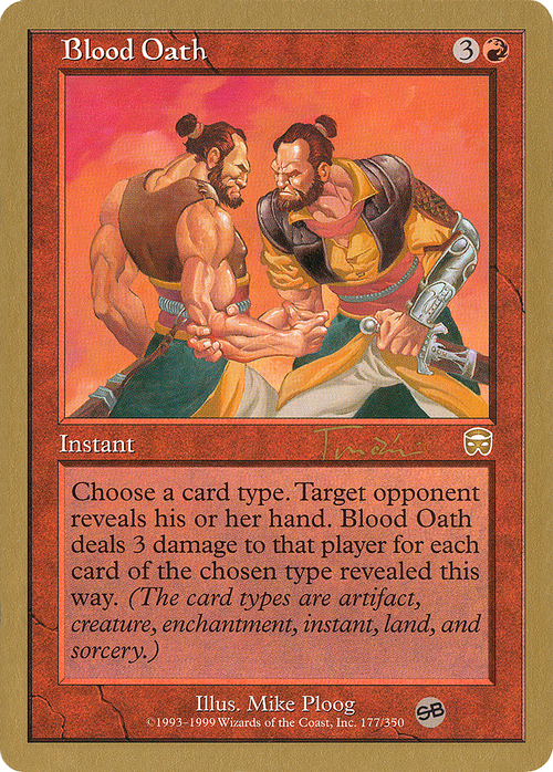 Blood Oath - 2001 Jan Tomcani (MMQ) (SB) (WCD-) - World Championship Decks 2001