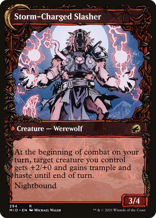 Reckless Stormseeker (Showcase) (MID-294) - Innistrad: Midnight Hunt: (Showcase, Double Faced Transform)
