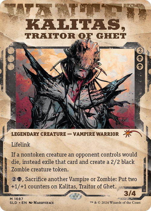 Kalitas, Traitor of Ghet (SLD-1687) - Secret Lair Drop: (Showcase) (Borderless)